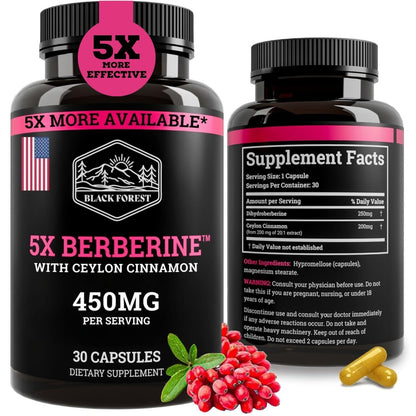 Black Forest 5X Berberine DHB with Ceylon Cinnamon – 5X Bioavailable