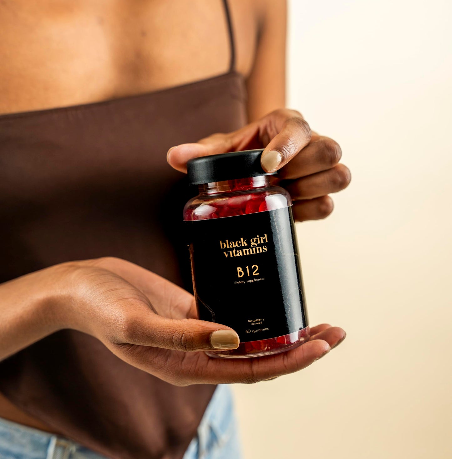 Black Girl Vitamins B12 Gummies 1000 mcg (Cyancobalamin) | Halal, Gluten-Free - 60ct