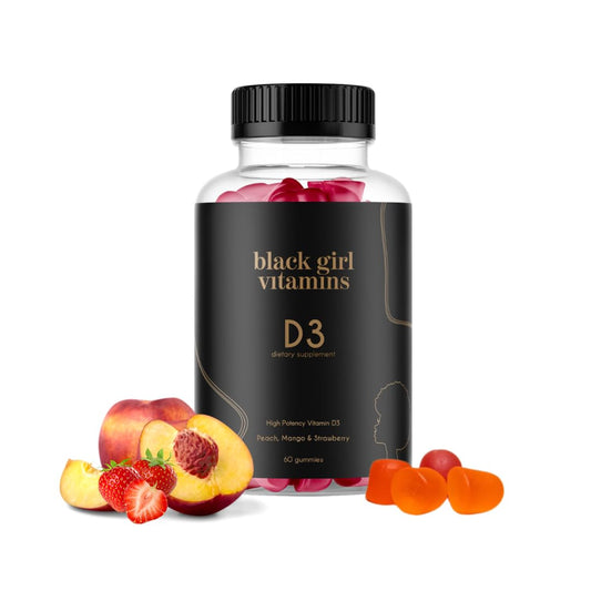 Black Girl Vitamins Vitamin D3 Gummies 2000 IU – Immune, Energy & Bone Support (Gluten-Free) BritishVita | Premium UK Vitamins & Wellness Supplements