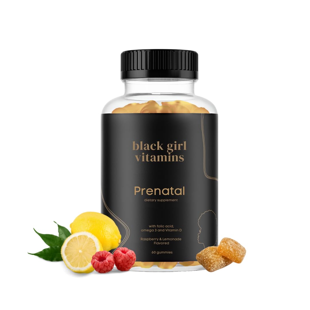 Black Girl Vitamins Prenatal Gummies – Raspberry Lemonade, Gluten-Free (60ct)