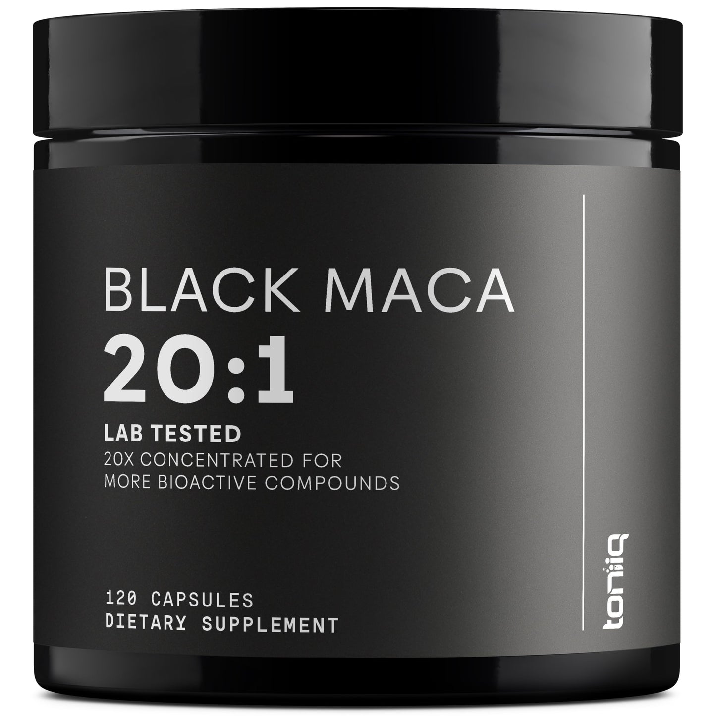 Black Maca Root - Ultra High Potency 20:1 Extract | Single Origin, Wildcrafted & Lab-Tested - 120 Capsules