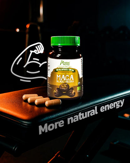 Black Maca Root Capsules – Organic Vegan, 1500mg per Serving | Men's Health