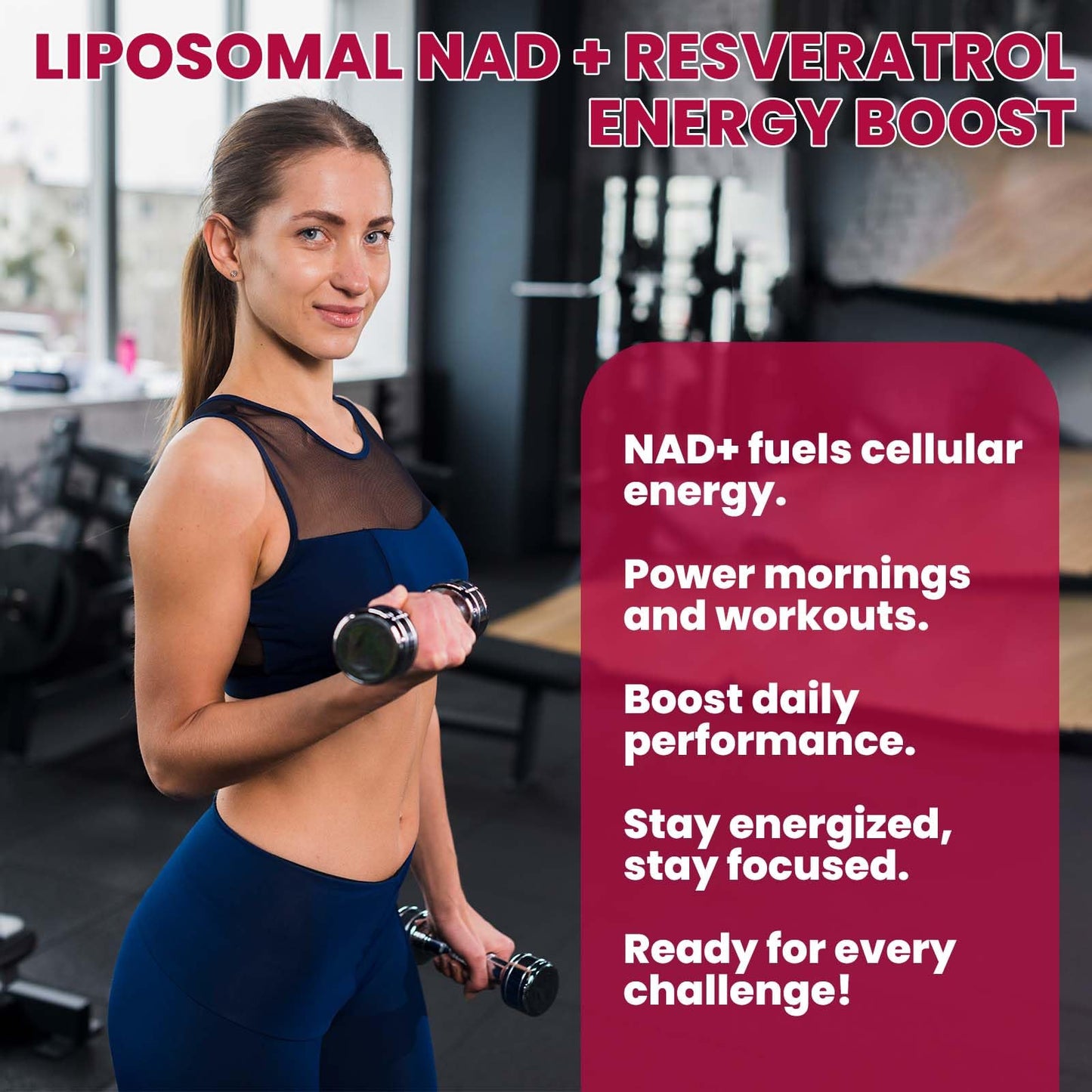 2 Pack Liposomal NAD+ Drops 1200mg - Strawberry Flavor, Resveratrol & Black Pepper
