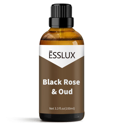 Black Rose & Oud Fragrance Oil – ESSLUX 100 ml (3.3 oz) Premium Scent for Diffusers, Candles, Soap