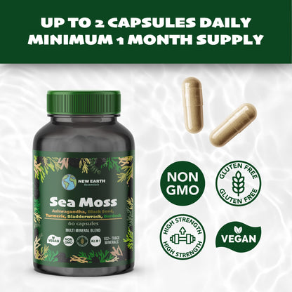 Sea Moss All-in-One Capsules with Black Seed, Turmeric & Ashwagandha