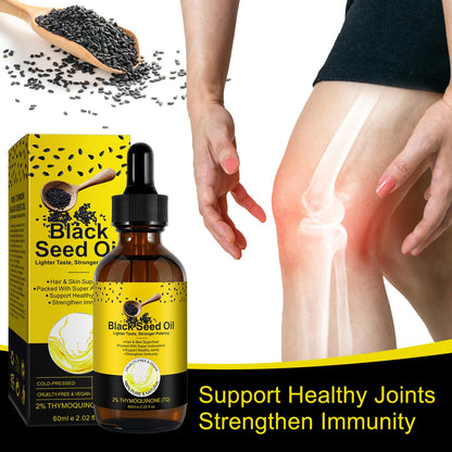 Black Seed Oil Organic Cold Pressed - 100% Pure Cumin Seed Oil for Hair & Skin