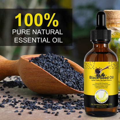 Black Seed Oil Organic Cold Pressed - 100% Pure Cumin Seed Oil for Hair & Skin