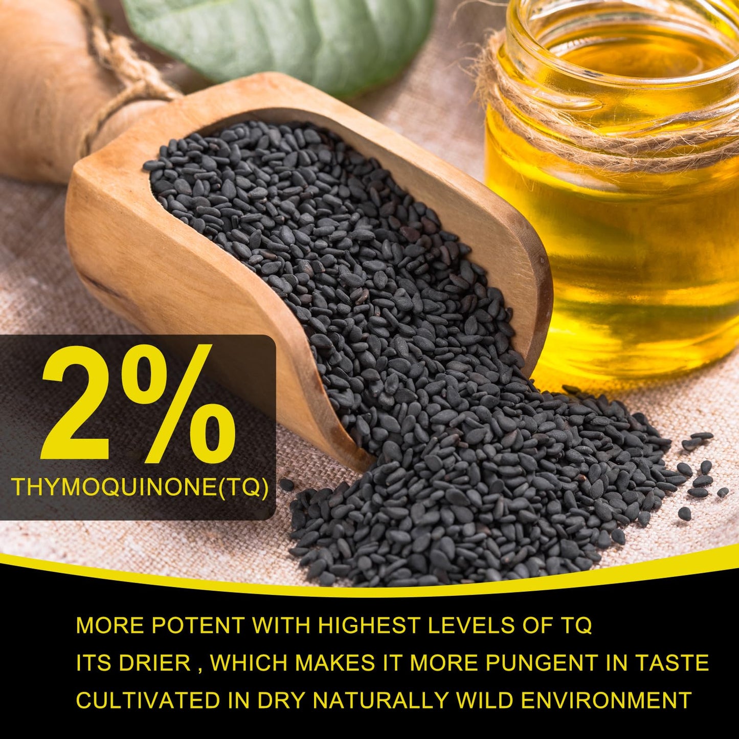 Black Seed Oil Organic Cold Pressed - 100% Pure Cumin Seed Oil for Hair & Skin