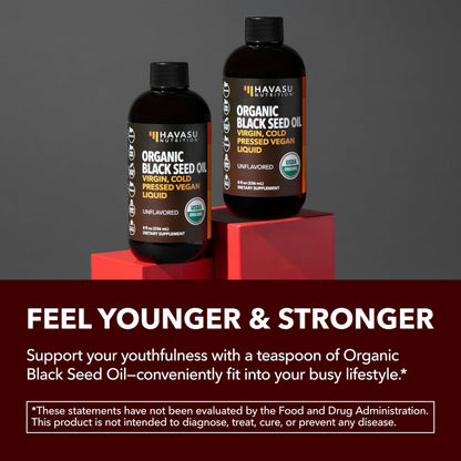 Organic Black Seed Oil – Cold-Pressed, 8 oz – Unflavored, Non-GMO, Vegan