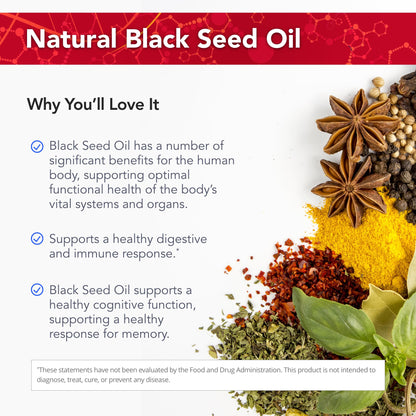 Physician’s Strength Black Seed Oil Gelcaps – 90 Softgels – Freshly Cold-Pressed, Non-GMO