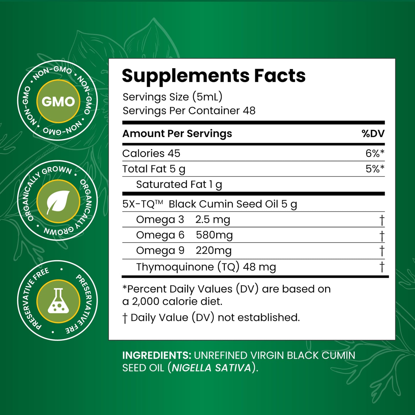 Amazing Herbs Premium Black Seed Oil - Cold Pressed, Gluten Free & Non-GMO - Digestive Health, Immune Support, Brain Function (1 oz) Pack of 3