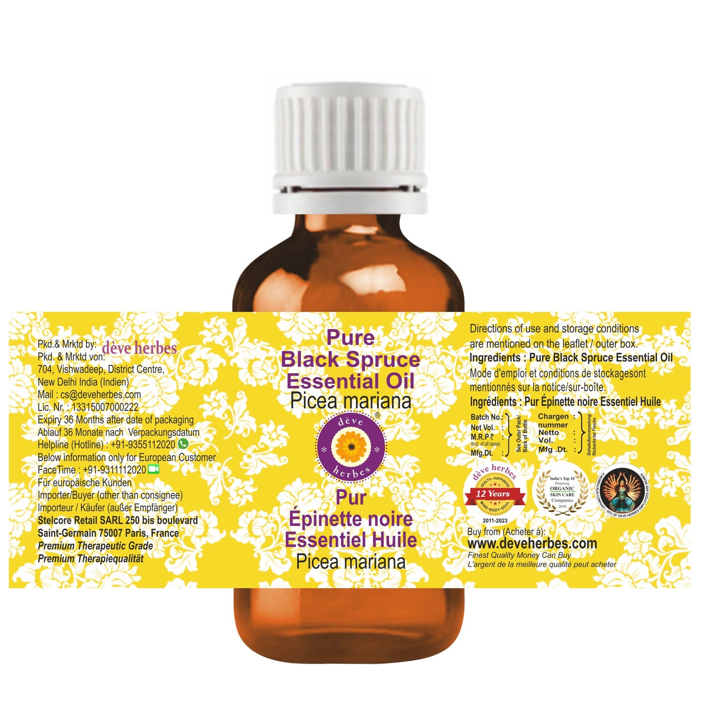 dève herbes Black Spruce Essential Oil 10ml – Pure & Lightweight (Picea mariana)