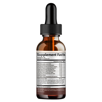 Black Walnut Wormwood Clove Cleanse Drops - 23-in-1 Gut Health Support (Raspberry, 2 oz)