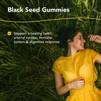 NORTH AMERICAN HERB & SPICE Black Seed Gummies - Pomegranate, 60 Gummies