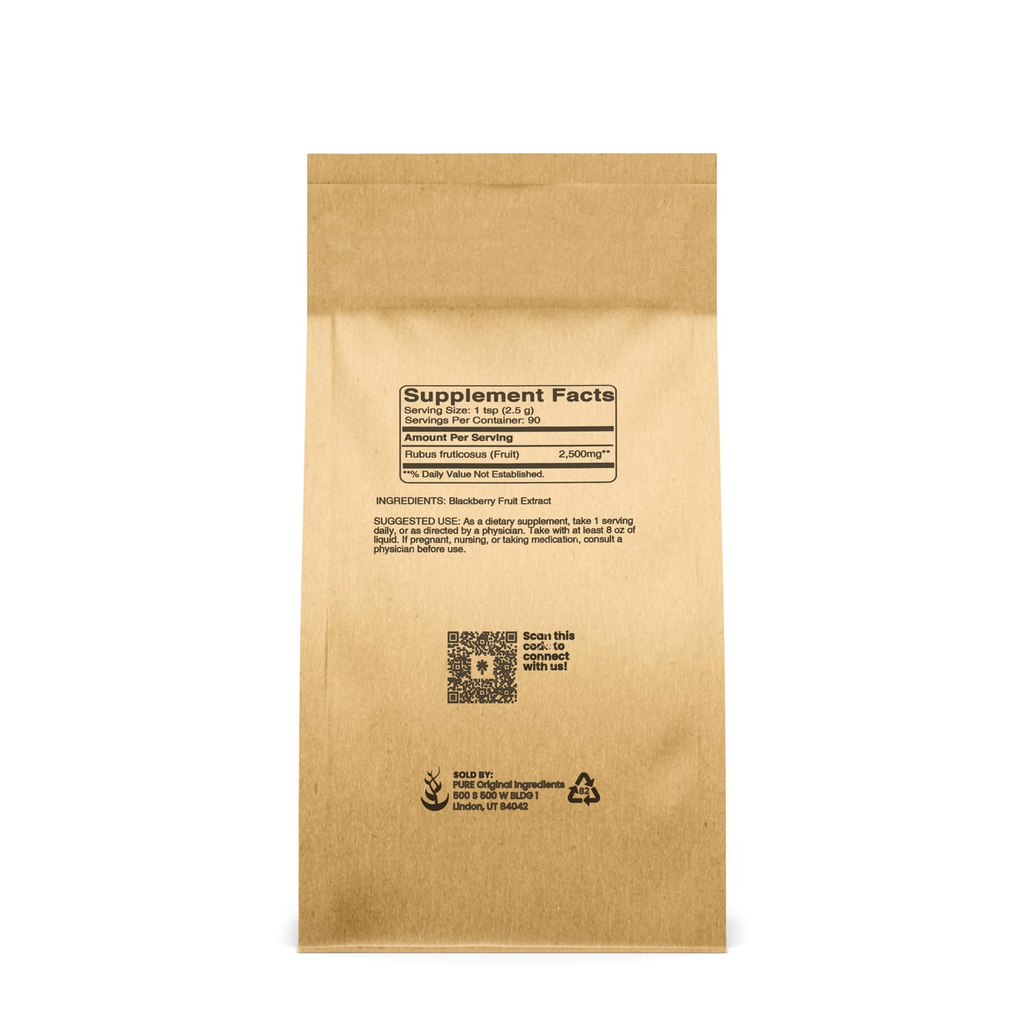 Pure Original Ingredients Blackberry Fruit Extract – 8 oz (4:1 Powder)