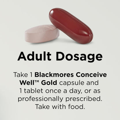 Blackmores Conceive Well Gold – 28 Tablets + 28 Capsules | Prenatal Vitamins