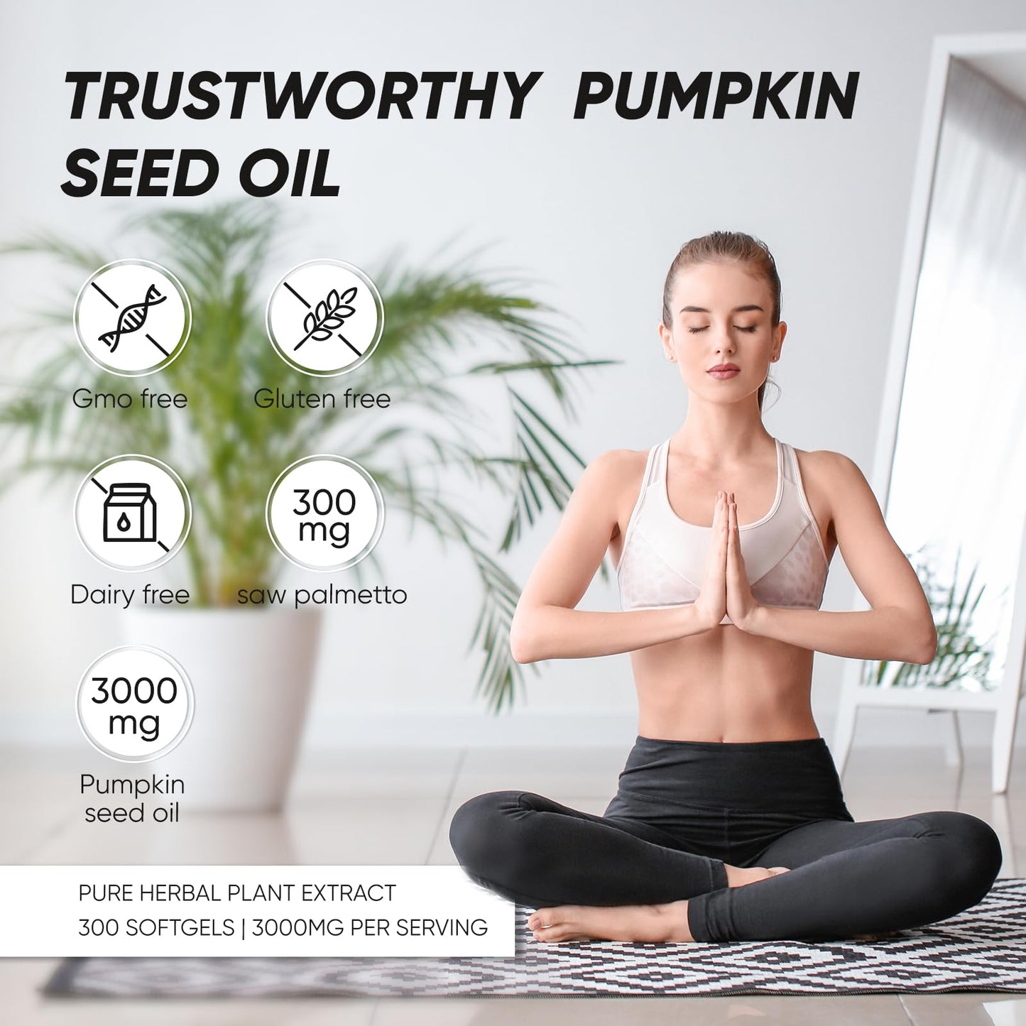 Pumpkin Seed Oil Capsules 300 Softgels | Hair Growth & Hormonal Balance