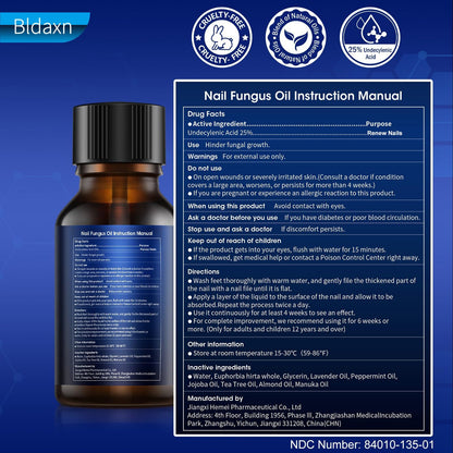 Bldaxn Toe Nail Fungus Renewal – Fast Acting 1 Pack for Thick, Discolored Nails