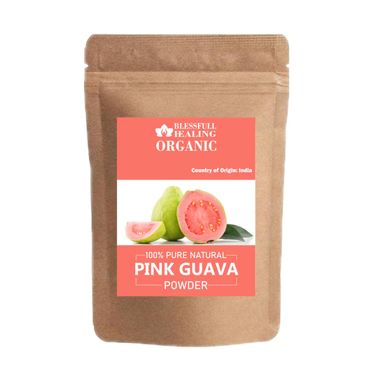Blessfull Healing Organic Pink Guava Powder – 100% Pure & Natural, 100 g (3.52 oz) BritishVita | Premium UK Vitamins & Wellness Supplements