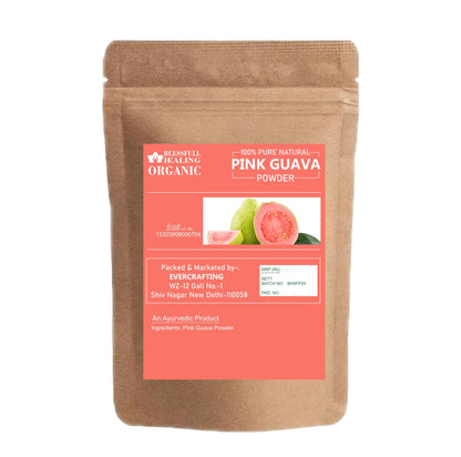 Blessfull Healing Organic Pink Guava Powder – 100% Pure & Natural, 100 g (3.52 oz)