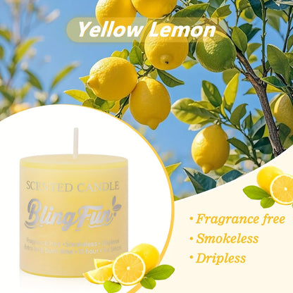 Blingfun 4-Piece Flower Scented Candle Gift Set | 3.2oz Natural Soy Wax, Long-Lasting Fragrance
