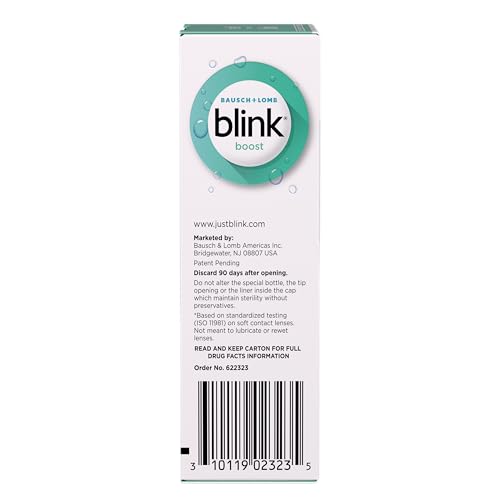 Blink Boost Preservative-Free Lubricating Eye Drops – Hyaluronate Hydration for Mild Dry Eyes | Contact Lens Friendly, 0.34 fl oz