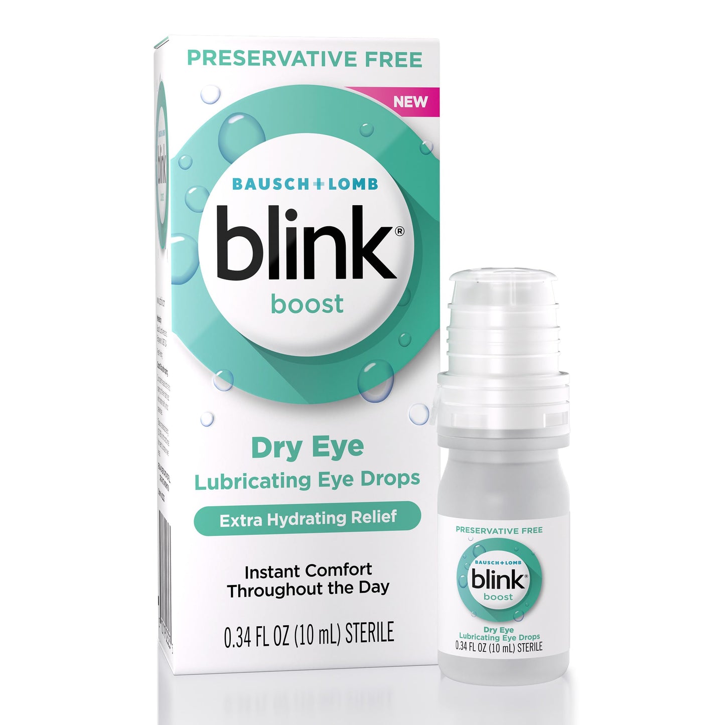 Blink Boost Preservative-Free Lubricating Eye Drops – Hyaluronate Hydration for Mild Dry Eyes | Contact Lens Friendly, 0.34 fl oz