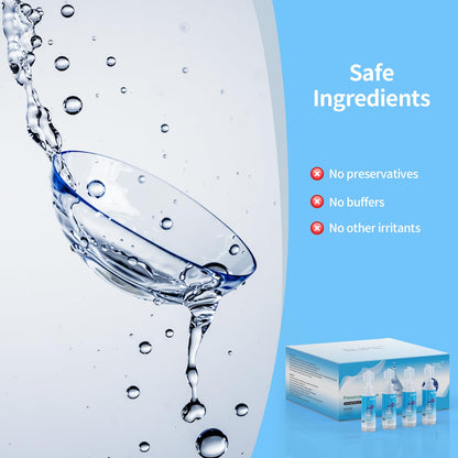 BLIPIL Preservative-Free Saline Solution for Contact Lenses - 5mL Travel Pack (100)