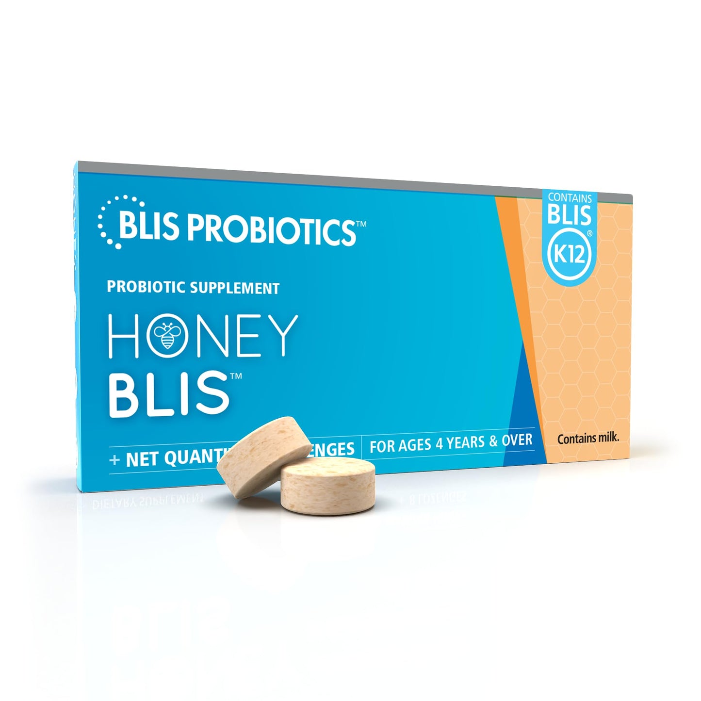 BLIS HoneyBlis Oral Probiotic Lozenges with Manuka Honey & K12 | Immune Support - 16 Lozenges