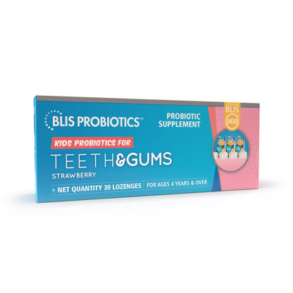 BLIS Kids Teeth & Gums Oral Probiotics – Strawberry, 30 Lozenges
