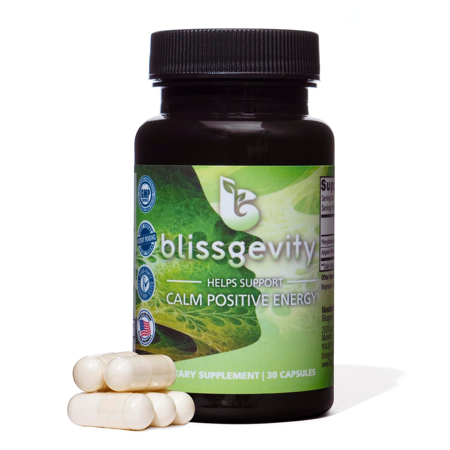 Blissgevity 150mg Apigenin + Phenylethylamine – Mood Support (30 Capsules)