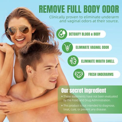 Blltzzz Newpie Body Deodorizing Supplement - Chlorophyll Capsules for Skin, Breath & Odor Control | Vegan, Gluten Free, 60 Capsules