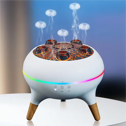 BLOIMP 250ML Jellyfish Diffuser – Ultrasonic Aromatherapy with 7 Color Lights (White)