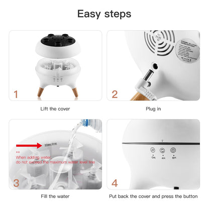 BLOIMP 250ML Jellyfish Diffuser – Ultrasonic Aromatherapy with 7 Color Lights (White)