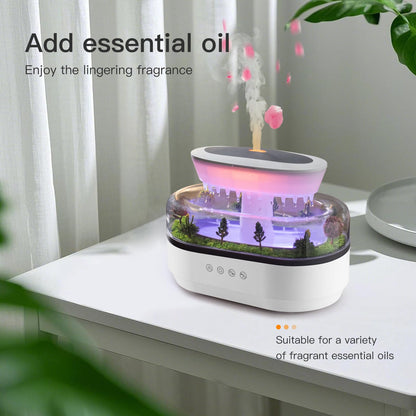 BLOIMP 250ML Essential Oil Diffuser – Rain Cloud Humidifier & Ultrasonic Drip Diffuser (White Grey)