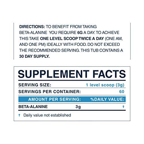 Blonyx Beta-Alanine Supplement – Enhance Muscular Endurance & Work Capacity | 6g Daily Dose