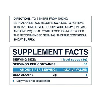 Blonyx Beta-Alanine Supplement – Enhance Muscular Endurance & Work Capacity | 6g Daily Dose