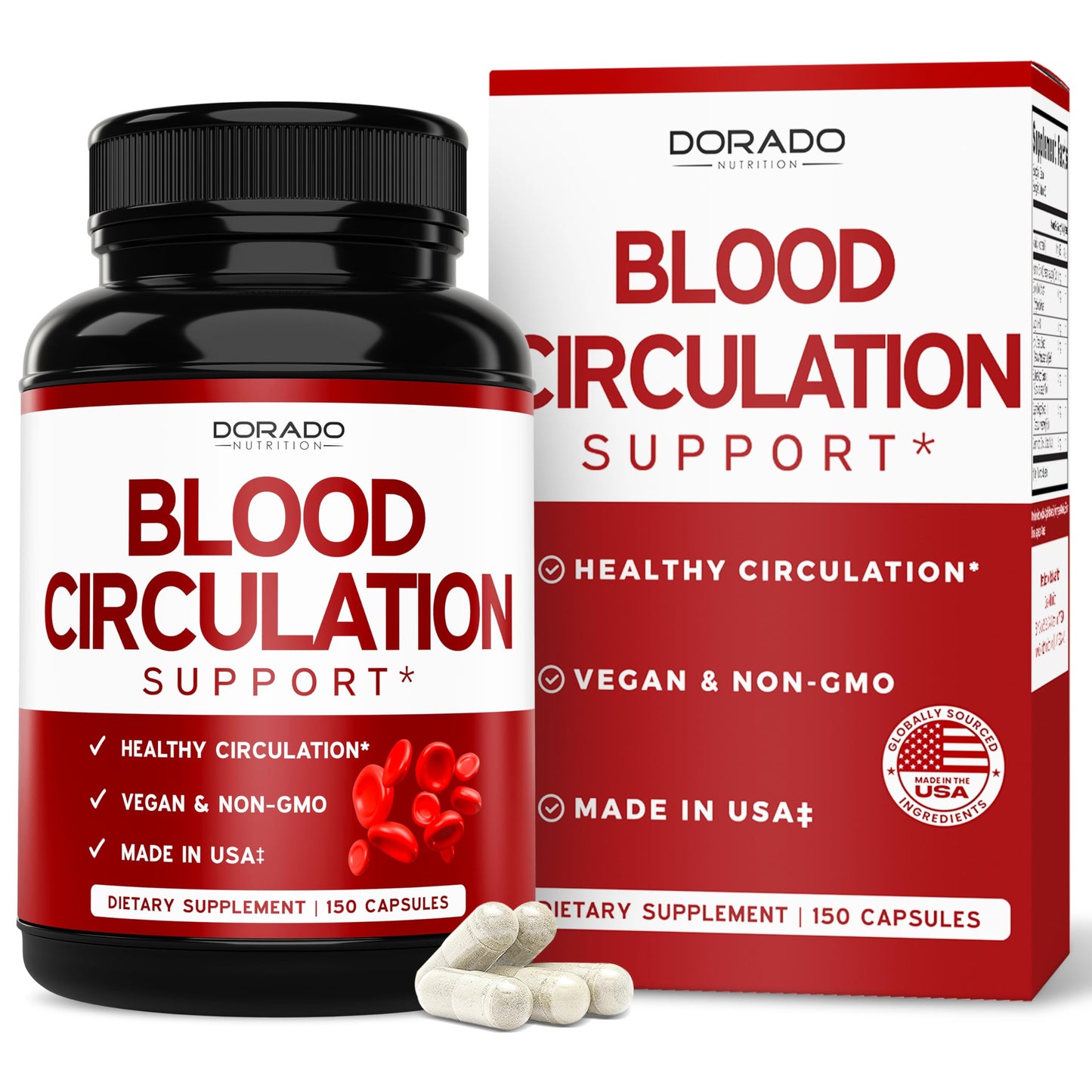 Blood Circulation Supplements with Diosmin & More – 150 Capsules | Vegan • Non-GMO • USA Made