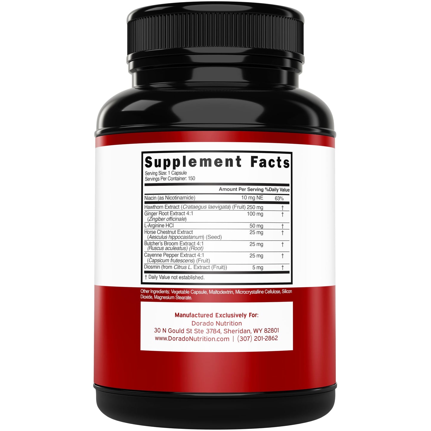 Blood Circulation Supplements with Diosmin & More – 150 Capsules | Vegan • Non-GMO • USA Made