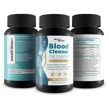 Blood Cleanse Cell Care Pro - Improved Formula | Best Blood Detox & Sugar Balance