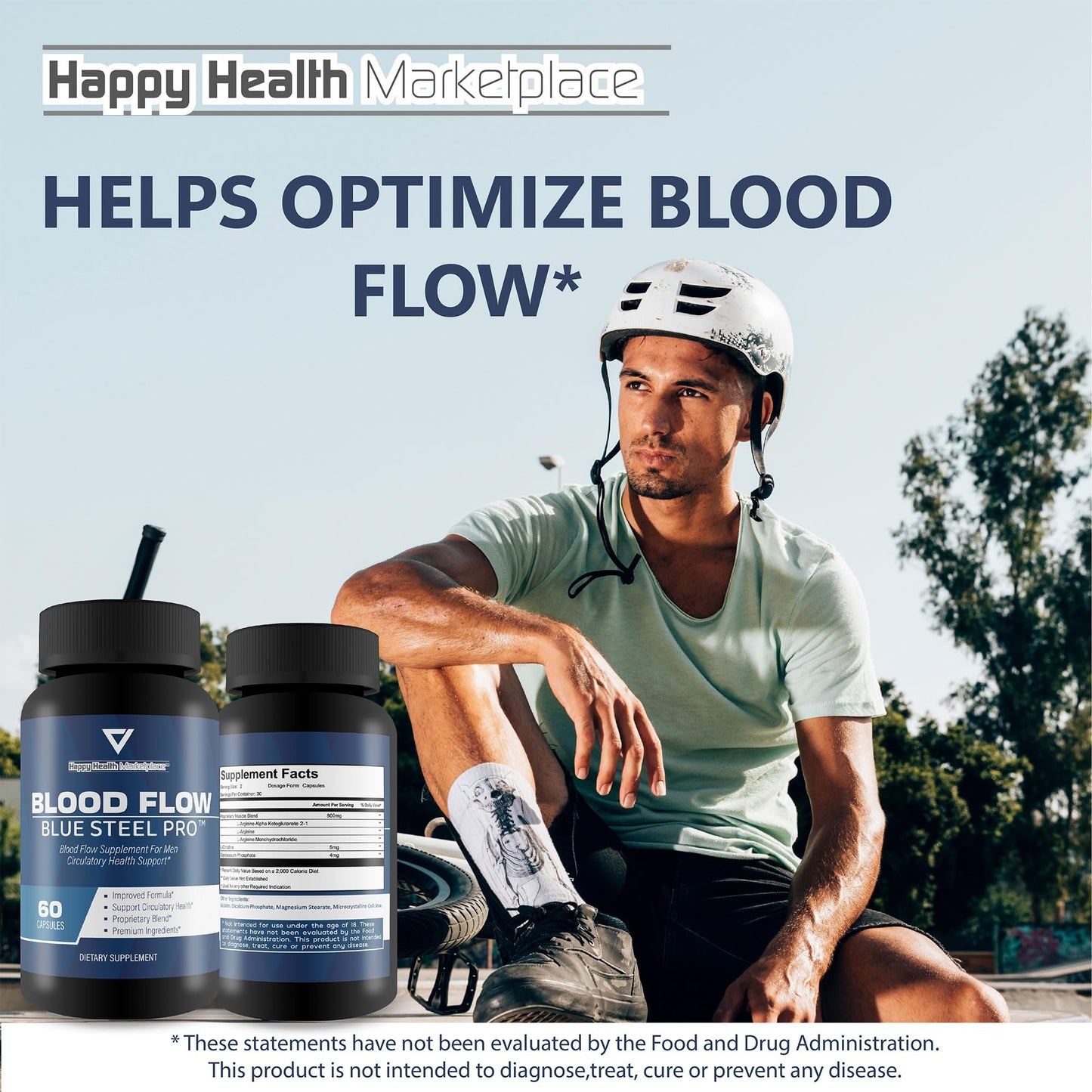 Blood Flow Blue Steel Pro – Best Blood Flow Capsules for Men | Circulation Support