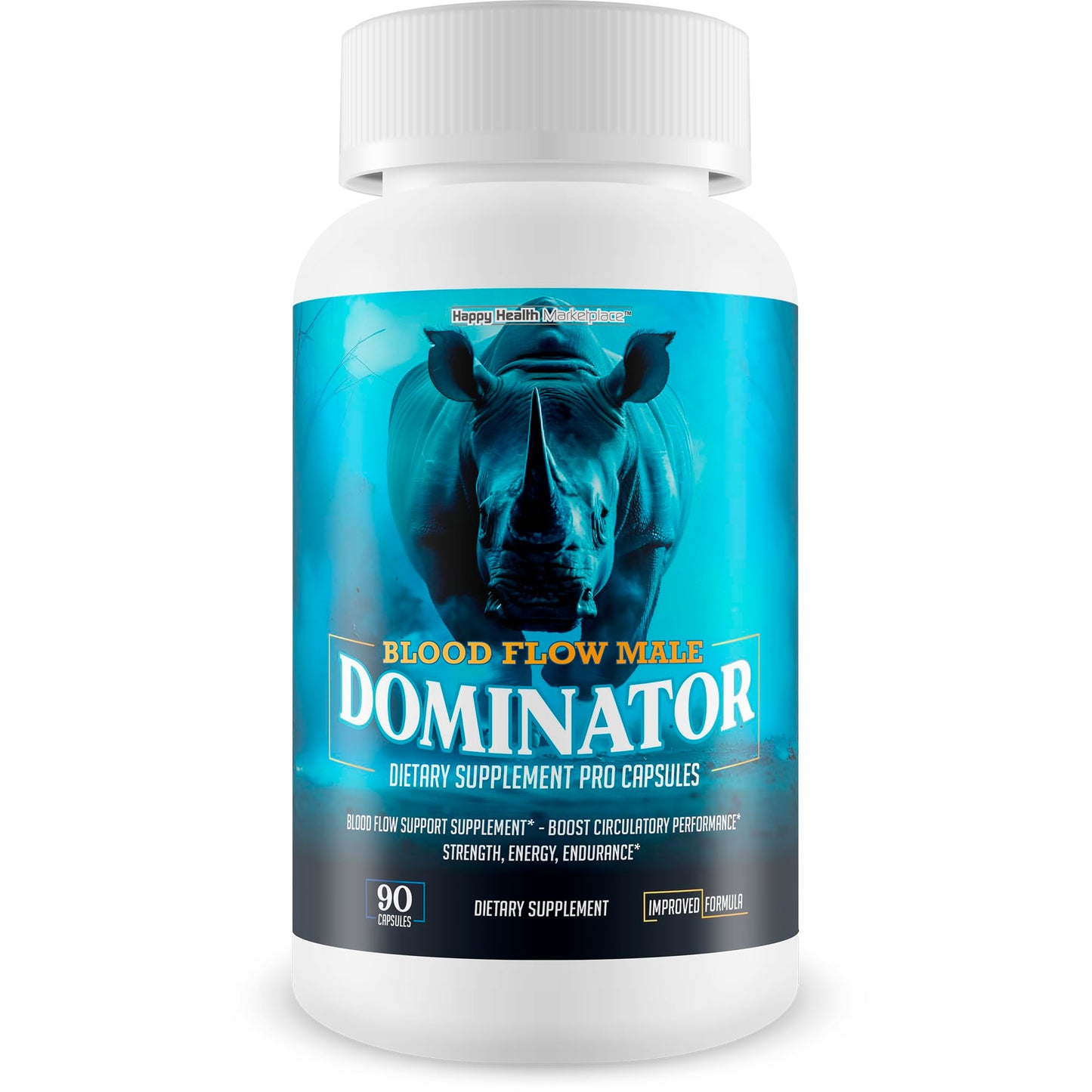 Blood Flow Male Dominator - Advanced Male Circulation & Nitric Oxide Booster | Rhino Supplements