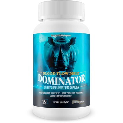 Blood Flow Male Dominator - Advanced Male Circulation & Nitric Oxide Booster | Rhino Supplements
