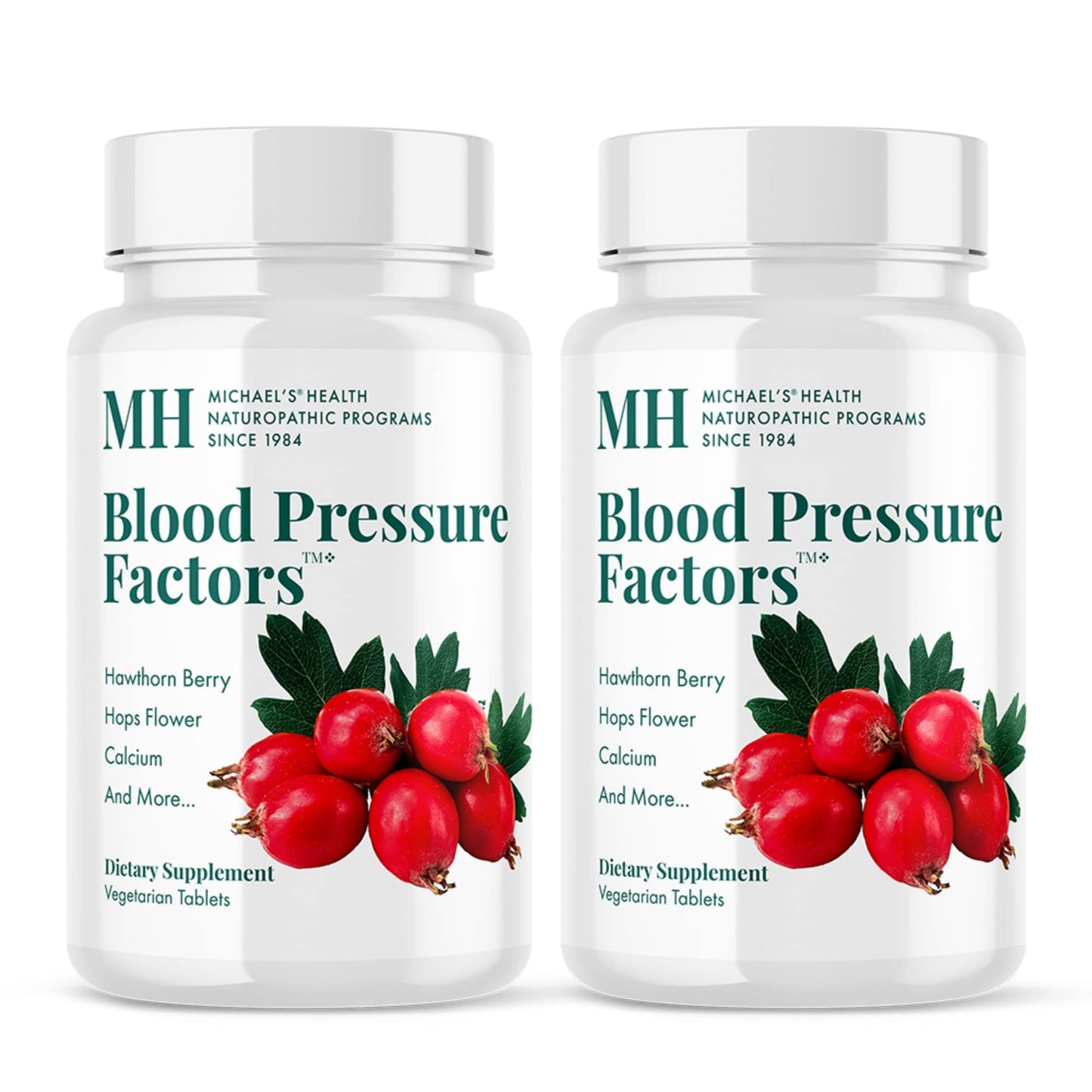 MICHAEL'S Health Naturopathic Programs Blood Pressure Factors - 180 Vegetarian Tablets, Pack of 2 - Provides Fluid Balance Support - Kosher - 120 Total Servings