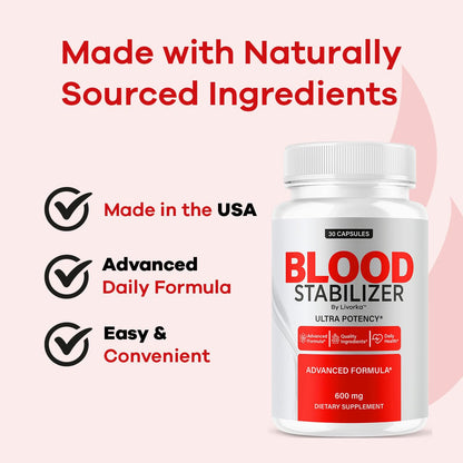 (2 Pack) Blood Stabilizer Supplement – Original Blood Stabilizer, Advanced Blood Formula, 60 Capsules