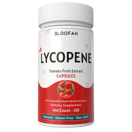 Bloofah 500mg Lycopene Tomato Extract 10:1 Capsules - 120 Count | Non-GMO & Gluten Free BritishVita | Premium UK Vitamins & Wellness Supplements