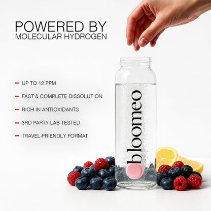 Bloom H2 Tabs – Hydrogen Water Tablets with Magnesium (12 ppm) – 60 Count, 4 Flavors
