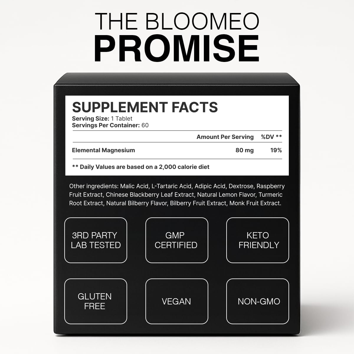 Bloom H2 Tabs – Hydrogen Water Tablets with Magnesium (12 ppm) – 60 Count, 4 Flavors