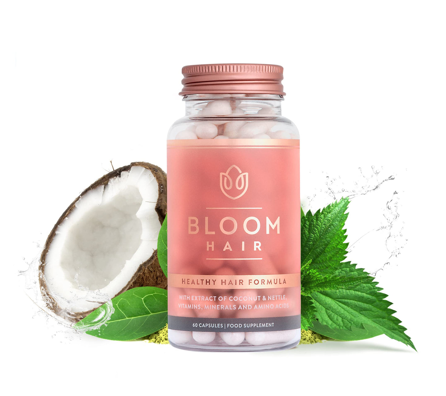 Bloom Hair Capsules – Biotin 250 mcg Hair Growth Vitamins for Women