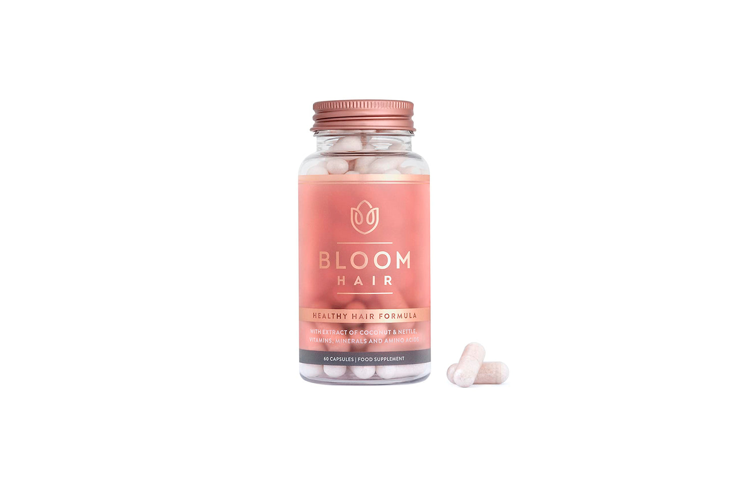 Bloom Hair Capsules – Biotin 250 mcg Hair Growth Vitamins for Women